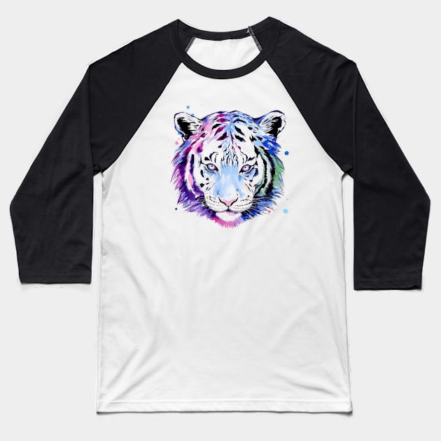 Le Tigre Baseball T-Shirt by Mendi Art